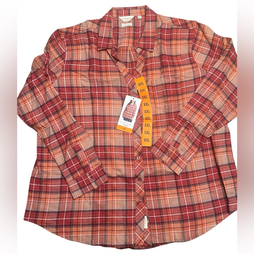 Weatherproof Vintage Comfort Stretch Plaid Shirt, Size XXL